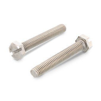 Рекомендуем купить Болт DIN 933 SZ M10x40 с шестигранной головкой, прямым шлицем и полной резьбой, нерж. сталь A4