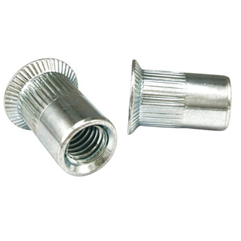 Рекомендуем купить Заклепка M8x19 с внутренней резьбой и потайным бортиком, с насечками, алюминий