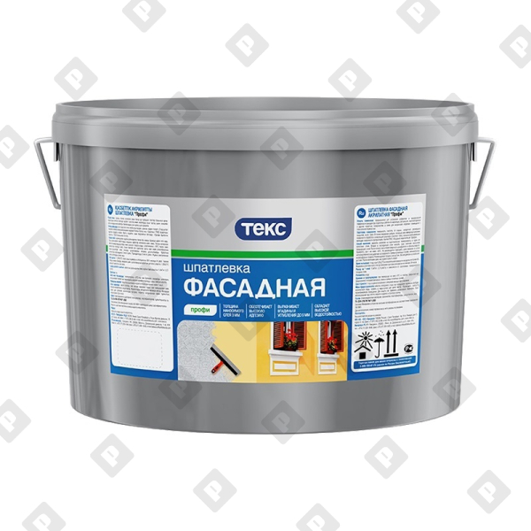 Шпаклёвка фасадная Текс Профи акрилатная (16 кг) - №1