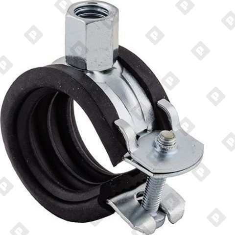 Одновинтовой трубный хомут fischer FGRS Plus 12-15 (1/4") с гайкой M8/M10, оц. сталь - №1