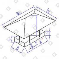 Зонт прямоугольного сечения с прямым коньком - №1