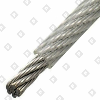 Трос ART 814593 (DIN 3055) Ø 1.25мм/2мм в ПВХ оплетке, конструкция 7х7, нерж. сталь А4 - №1