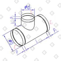 Тройник сварной круглого сечения - №1