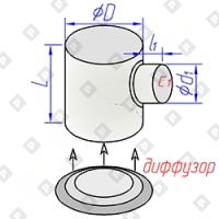 КСД круглого сечения для кр. диффузора с кр. врезкой - №1