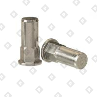 Заклепка М5x19 закрытая полушетигранная с внутренней резьбой и цилиндрическим бортом, нерж. сталь A2 - №1
