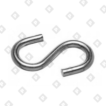 Крючок S-образный 10 мм, оц. сталь - №1