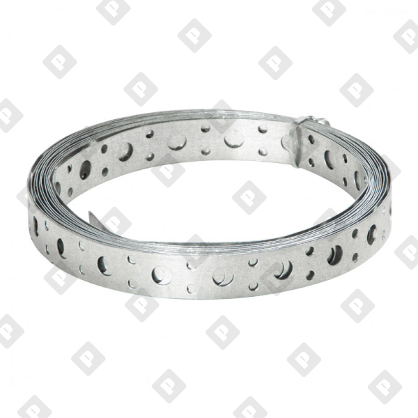 Лента монтажная перфорированная LP 17х0.55 (25 м) прямая для вентиляции, оц. сталь - №1