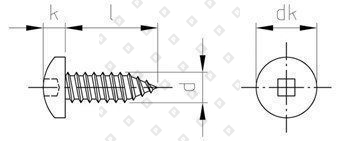 DIN 7981 A2 C 3,5X19 SQ1 - №4
