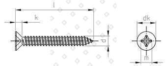 DIN 7982 A2 C 3,9X28 H - №4