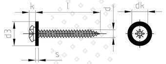 Art. 9066 A2 C 3,9X32 Z - RAL 7016 - №1