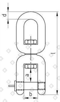 Вертлюг Art. 8255 петля-вилка 13мм, нерж. сталь A4 - №3