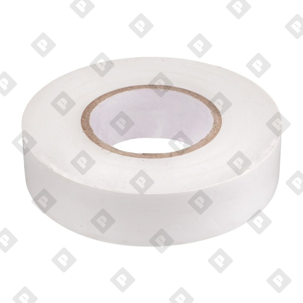 Изолента ПВХ 19 мм белый (20 м) - №1
