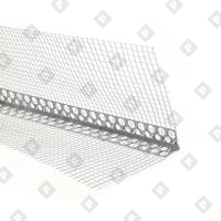 Уголок перфорированный PL 25x25x3000 мм с сеткой 100x150 мм, ПВХ - №1