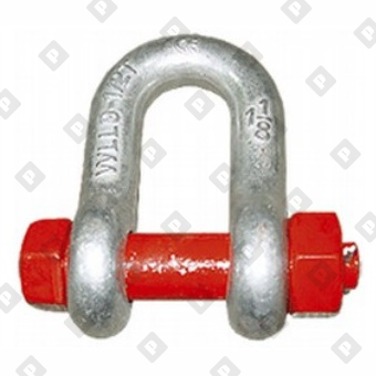 Скоба такелажная прямая G-2150 0.5 т с гайкой и шплинтом, кл. пр. 8 - №3