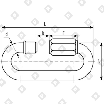 Карабин винтовой удлиненный ART 8838 8x88, нерж. сталь A4 - №2