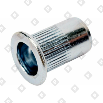 Заклепка М8x19 с внутренней резьбой, насечками и цилиндрическим бортом, алюминий - №3