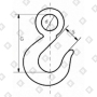 Крюк чалочный 320А 1 т, грузовой, кл.пр. 8