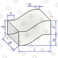 Утка прямоугольного сечения радиусная - №1
