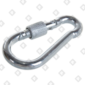 Карабин пожарный с фиксатором ART 814594 (DIN 5299D) 10x100, нерж.сталь А4 - №1