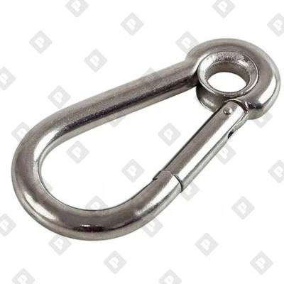 Карабин пружинный с кольцом ART 8250 5x50, нерж. сталь A4 - №3